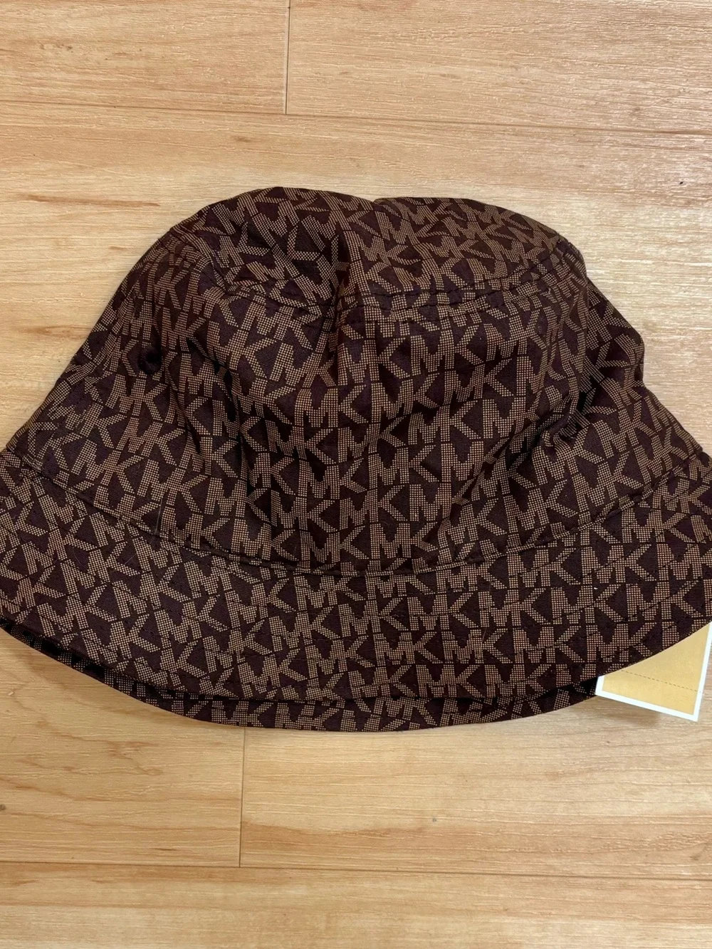 Michael Kors Dark Brown MK Signature Bucket Hat
